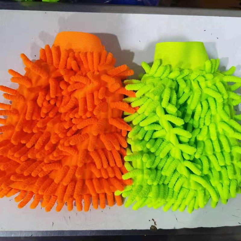 Wodoodporna dwustronna rękawica z chenille do mycia auta